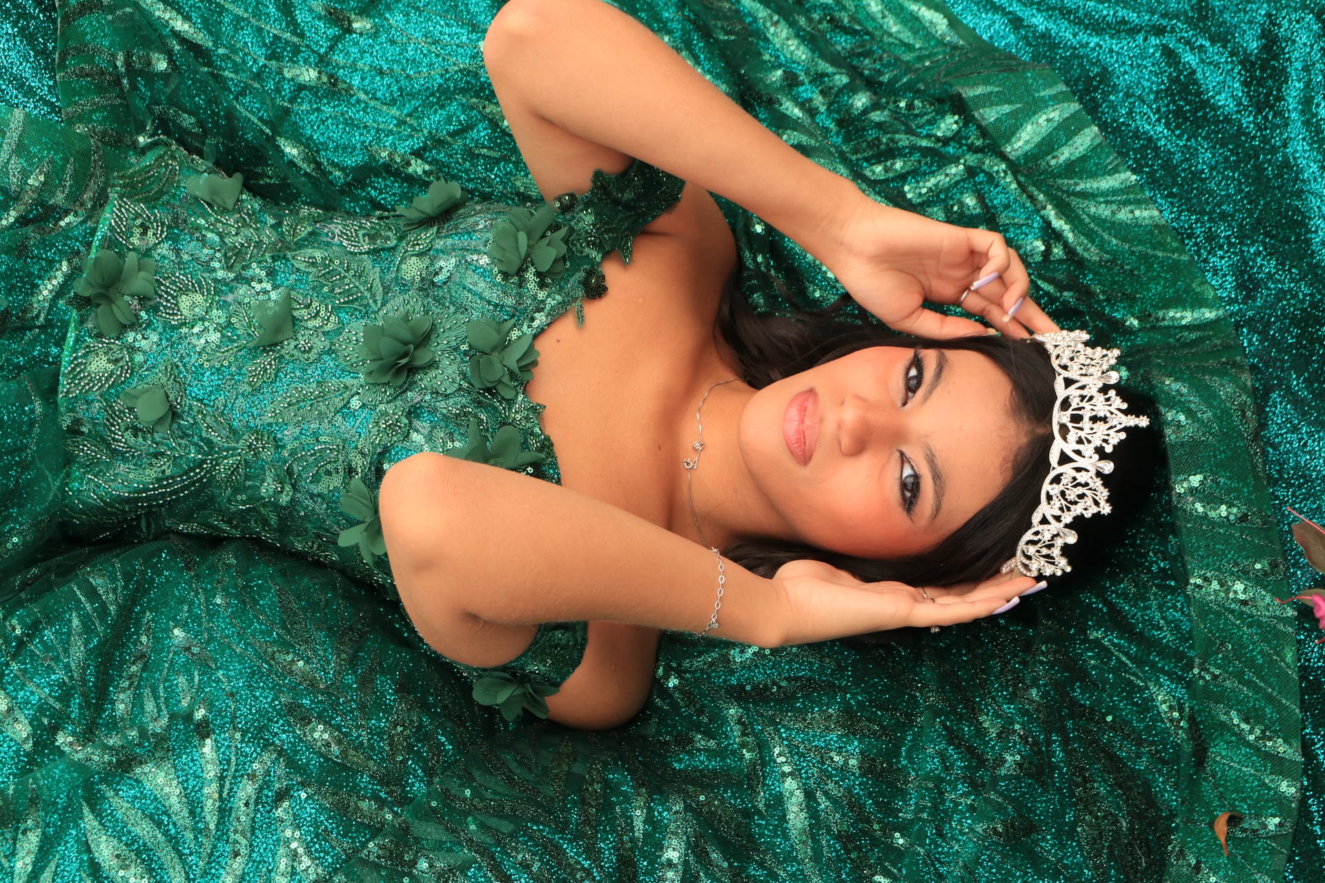 Vestido Verde Princesa - Ângulo